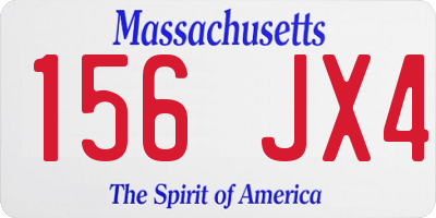 MA license plate 156JX4