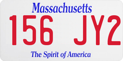 MA license plate 156JY2