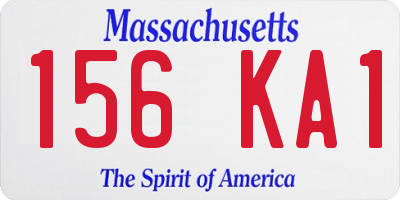 MA license plate 156KA1