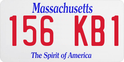 MA license plate 156KB1
