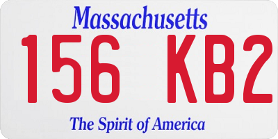 MA license plate 156KB2