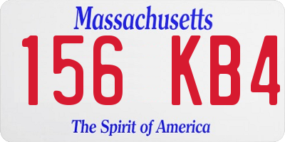 MA license plate 156KB4