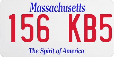 MA license plate 156KB5