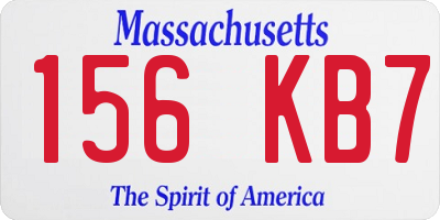 MA license plate 156KB7