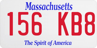 MA license plate 156KB8