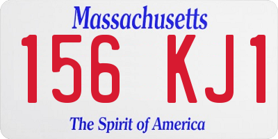 MA license plate 156KJ1