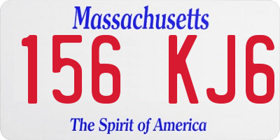MA license plate 156KJ6