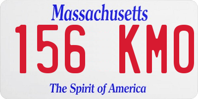 MA license plate 156KM0
