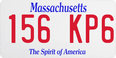 MA license plate 156KP6