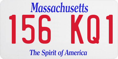 MA license plate 156KQ1