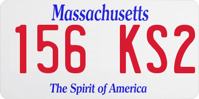 MA license plate 156KS2