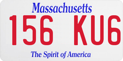 MA license plate 156KU6
