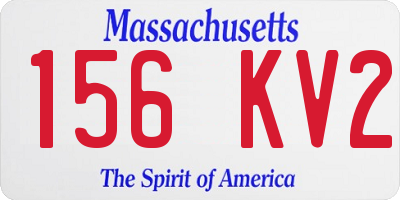 MA license plate 156KV2