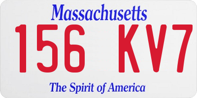 MA license plate 156KV7