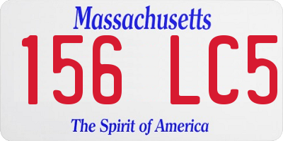 MA license plate 156LC5