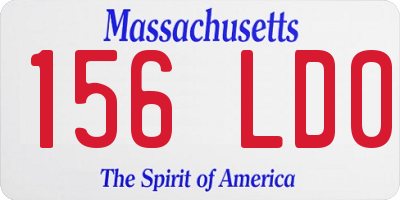 MA license plate 156LD0
