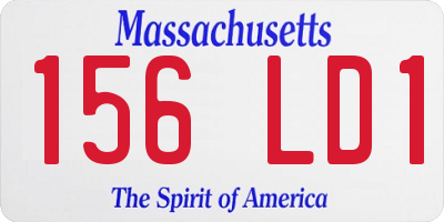 MA license plate 156LD1