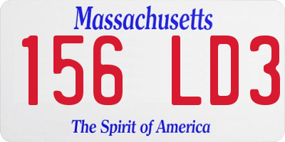 MA license plate 156LD3