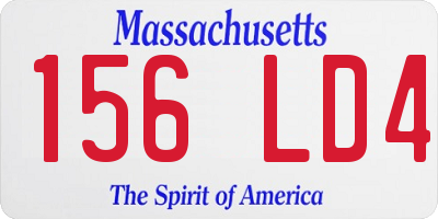 MA license plate 156LD4