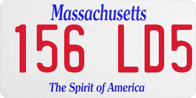 MA license plate 156LD5