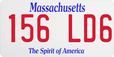 MA license plate 156LD6