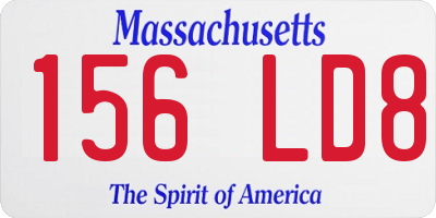 MA license plate 156LD8