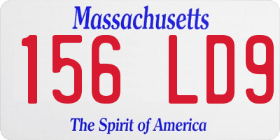 MA license plate 156LD9