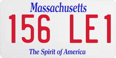 MA license plate 156LE1
