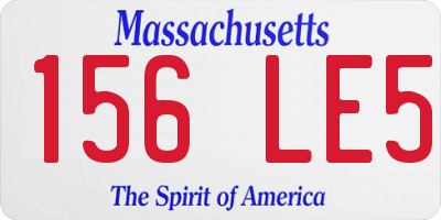 MA license plate 156LE5