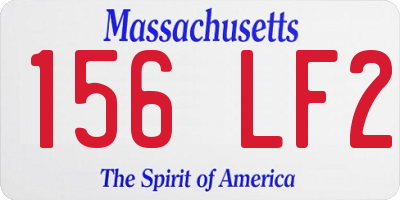 MA license plate 156LF2