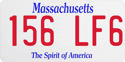 MA license plate 156LF6