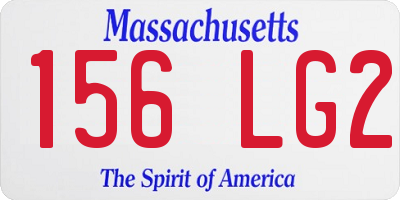 MA license plate 156LG2