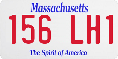 MA license plate 156LH1