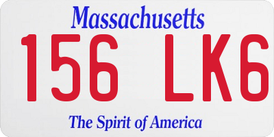 MA license plate 156LK6