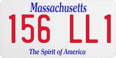MA license plate 156LL1