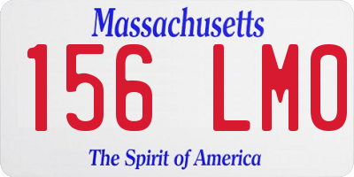MA license plate 156LM0