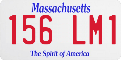 MA license plate 156LM1