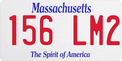 MA license plate 156LM2