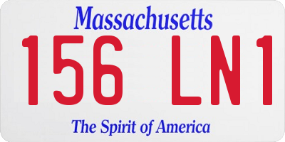MA license plate 156LN1