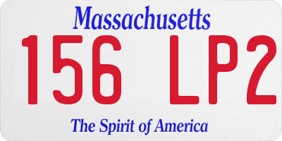 MA license plate 156LP2