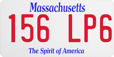 MA license plate 156LP6