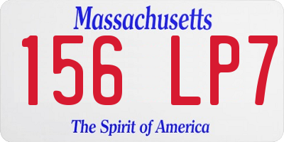 MA license plate 156LP7