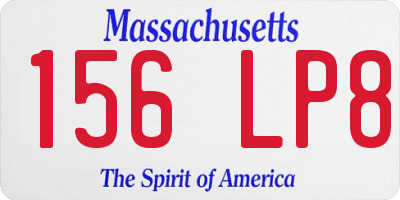 MA license plate 156LP8