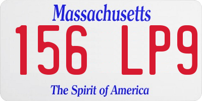 MA license plate 156LP9