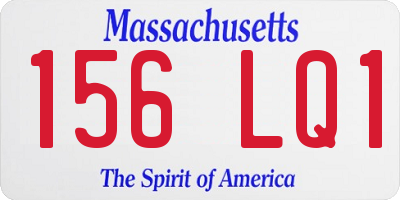 MA license plate 156LQ1