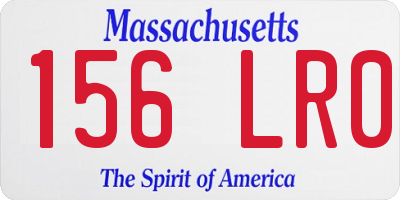 MA license plate 156LR0