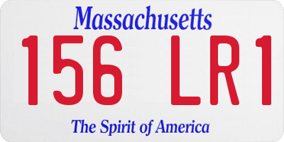 MA license plate 156LR1