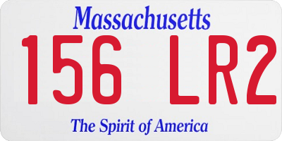MA license plate 156LR2