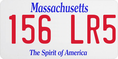 MA license plate 156LR5