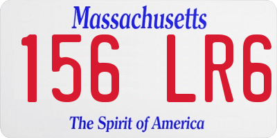 MA license plate 156LR6